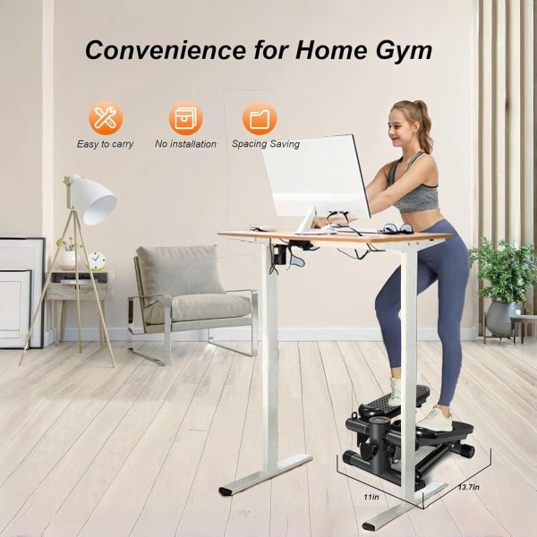 Steppers for Exercise at Home, Mini Stair Stepper with Resis...