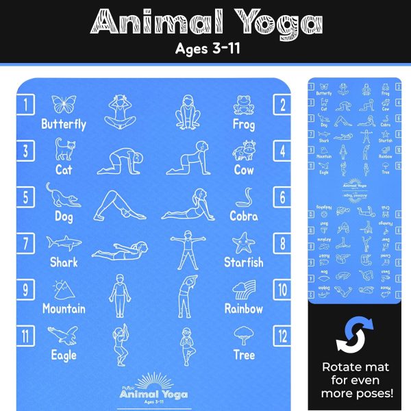 Kids Yoga Mat - Non-Slip Lightweight TPE Exercise Mat - Idea...