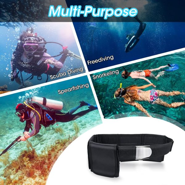 Scuba Weight Belt with 5 Pockets, Quick-Release Buckle Divin...