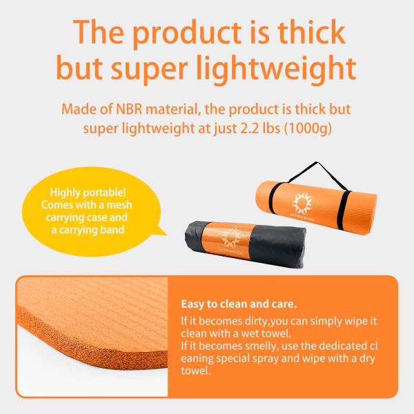 Primasole 1/2 Thick Exercise Mat with Carry Strap & Case Mat...