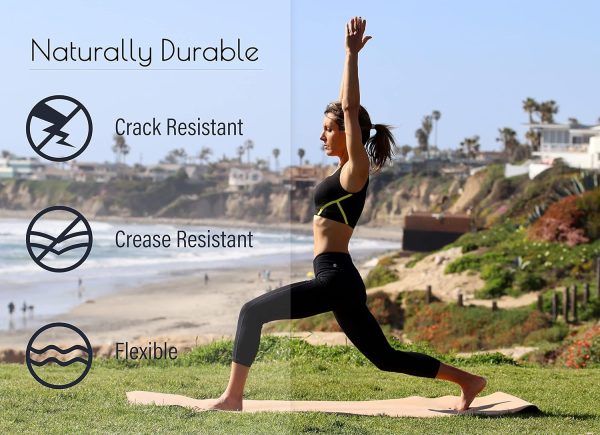 3mm Thick, 72" x 24" Natural Rubber Cork Yoga Mat, Hot Yoga ...