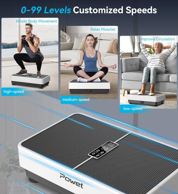 Vibration Plate Exercise Machine, Whole Body Vibrating Plate...