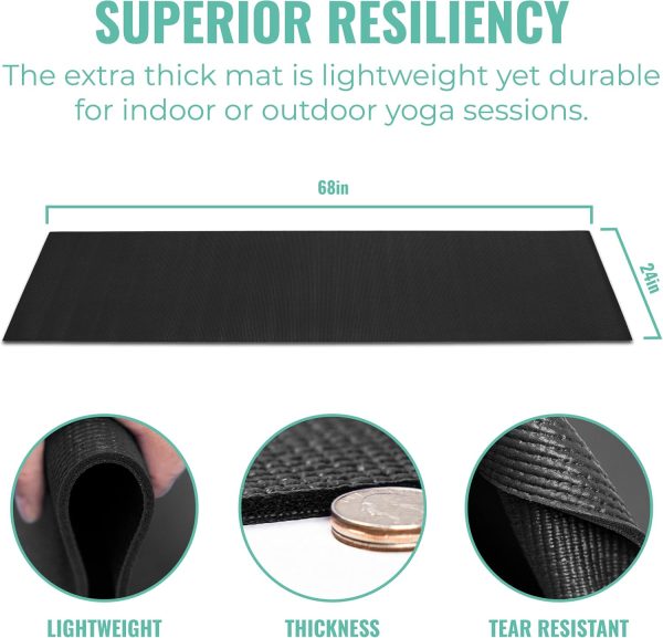 20 Pack Bulk Classic Yoga Mats with Carrying Straps, Bundle ...