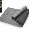 Robust Yoga Mat - 1/4" Thick Non-Slip Mat with Position Line...