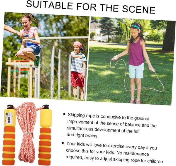 1 Set Jump Rope Jumping Rope Adjustable Rope for Fitness Ski...