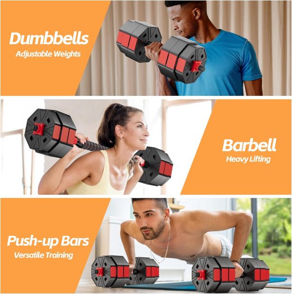 BIERDORF Professional Grade Adjustable Weights Dumbbells Set...
