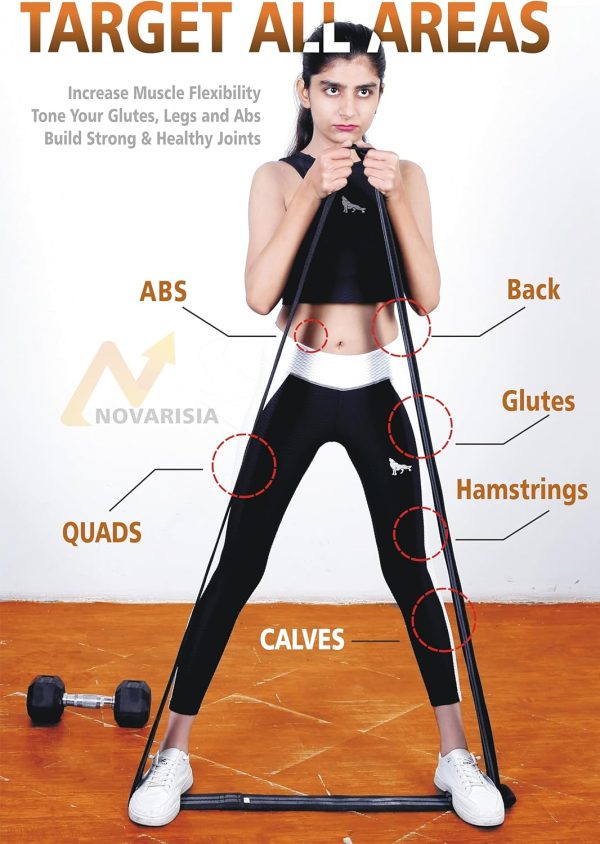 76 Inch Extended-Length Fabric Resistance Bands - Heavy Duty...