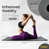 Robust Yoga Mat - 1/4" Thick Non-Slip Mat with Position Line...