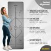 Robust Yoga Mat - 1/4" Thick Non-Slip Mat with Position Line...