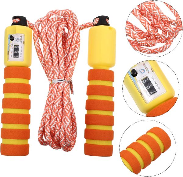1 Set Jump Rope Jumping Rope Adjustable Rope for Fitness Ski...