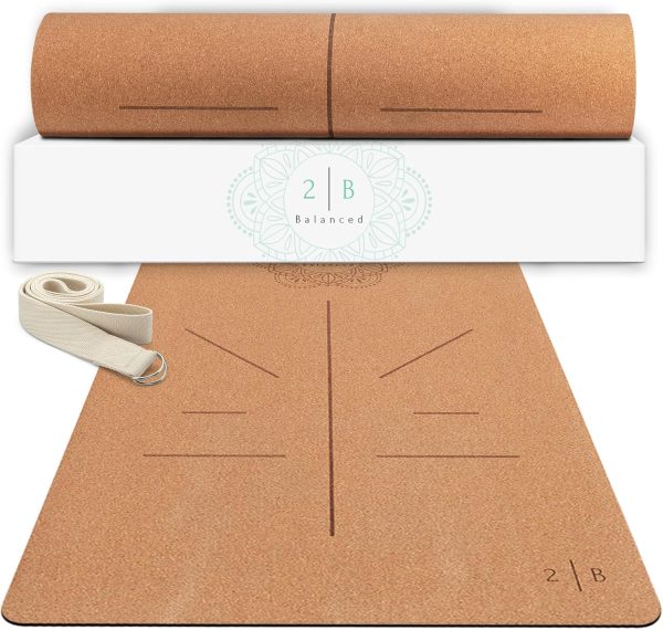 Natural Cork Yoga Mat – Lightweight & Non-Slip Yoga Mat – No...