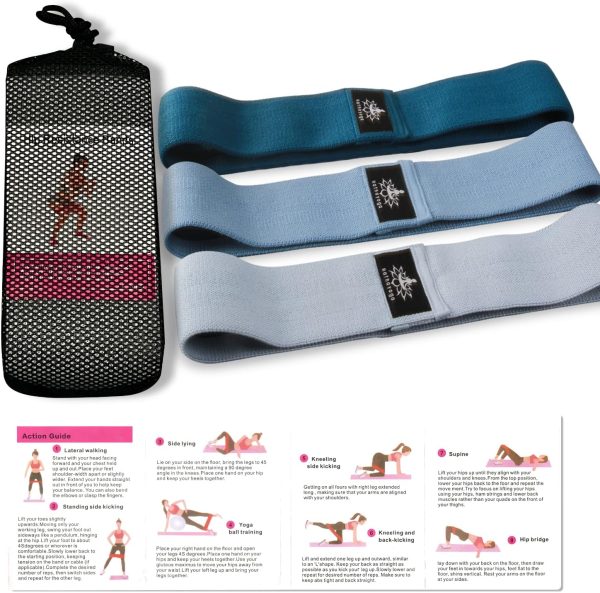 Hatha Yoga Large Resistance Band,14.5" x3.15",Fabric Exercis...