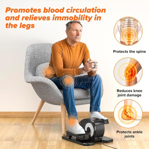 Under-Desk Elliptical Machine, Quiet & Portable Electric Sea...