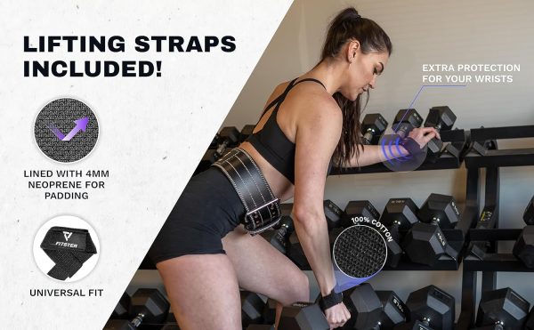 Fitster Weight Lifting Belt and Straps - Lifting Belt for At...