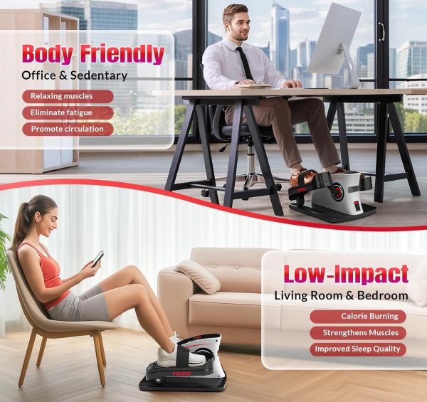 Under Desk Elliptical Machine, Quiet & Compact Electric Peda...