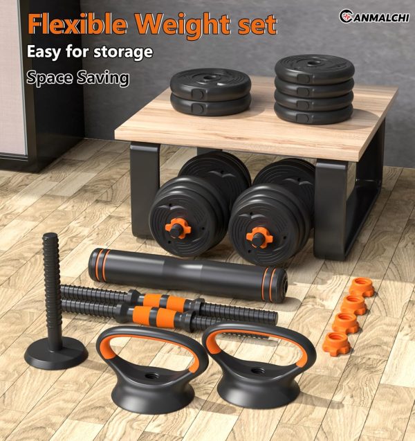 CANMALCHI Adjustable Dumbbells Weights Set 20lbs/33lbs/44lbs...