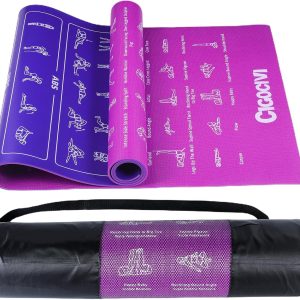Upgrade New Instructional Yoga Mat with 75 Poses Printed on ...