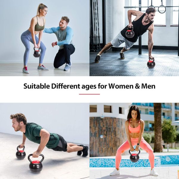 TopMade Adjustable Kettlebell - 5, 8, 9,12lb Kettlebell Weig...