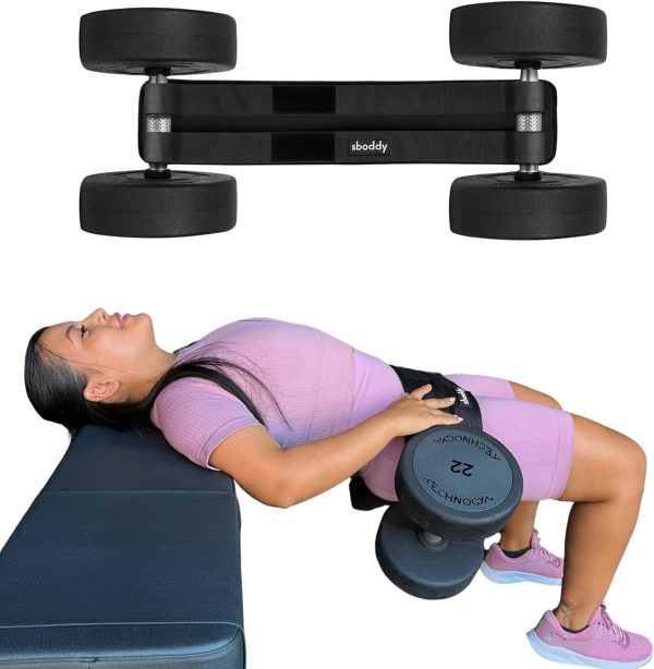 Hip Thrust Belt For Dumbbells Heavy, Kettlebells, Plates, Hi...