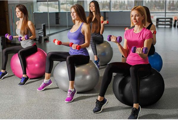 Exercise Ball for Yoga, Fitness, Balance Stability, Extra Th...