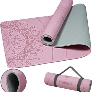 Yoga Mat Extra Thick 9MM, High Density Exercise Mats Non Sli...
