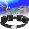 Scuba weight belt with 4 pockets, quick release buckle divin...