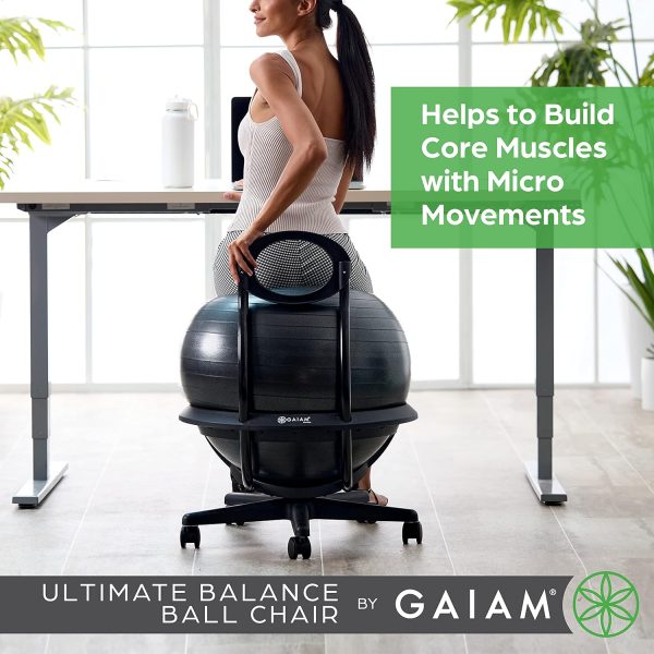Gaiam Ultimate Balance Ball Chair (Standard or Swivel Base O...