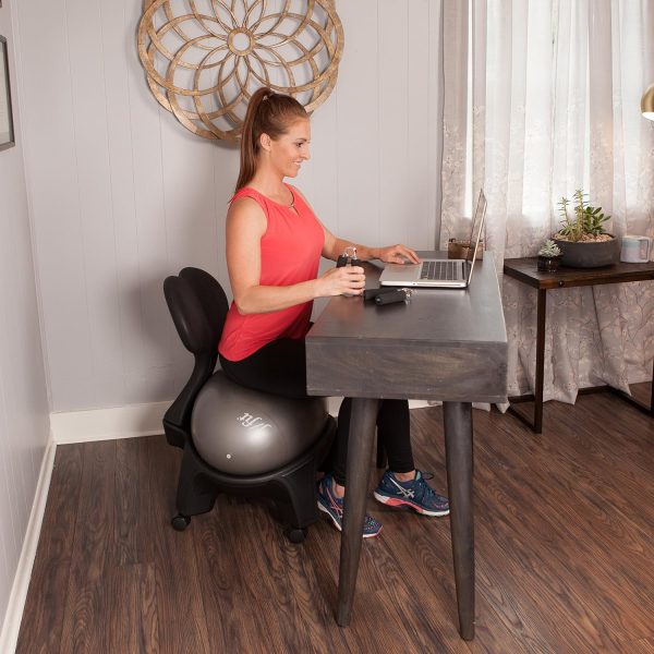 JFIT Ergonomic Comfort/Stability Balance Ball Fitness Chair,...