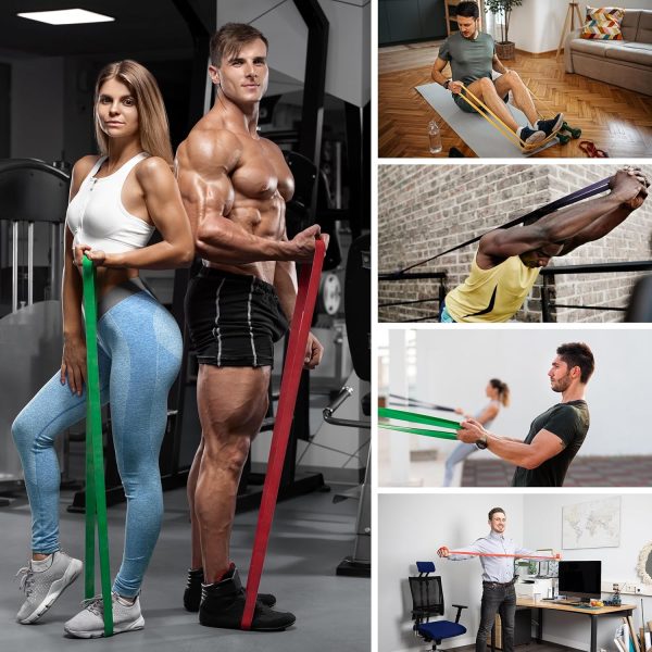 Resistance Bands for Working Out, 6 Packs Exercise Bands, Wo...