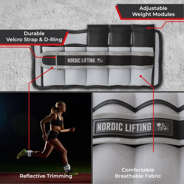 Adjustable Ankle Weights for Women and Men - 1 Pair 2 4 6 8 ...