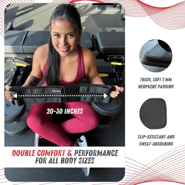 Hip Thrust Belt For Dumbbells Heavy, Kettlebells, Plates, Hi...