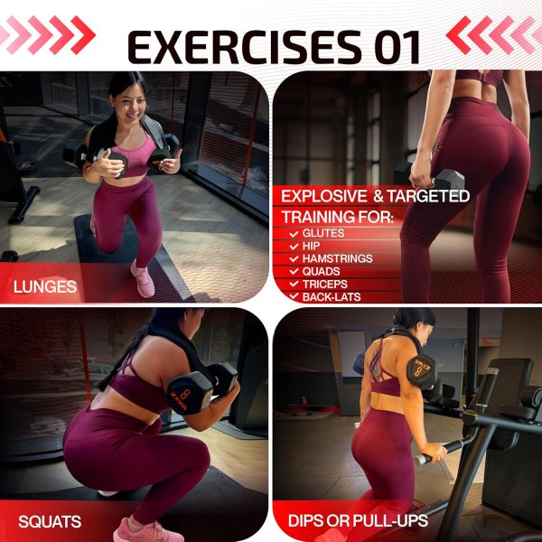 Hip Thrust Belt For Dumbbells Heavy, Kettlebells, Plates, Hi...