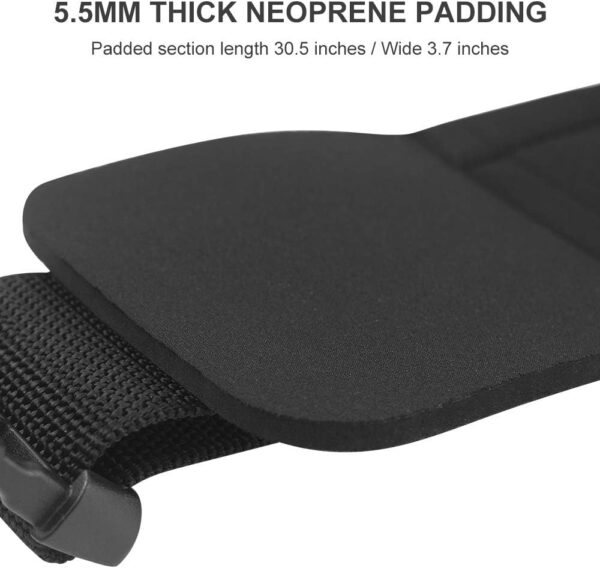 Waist Belt Neoprene Padded Gym Pulley Strap with Rings for C...