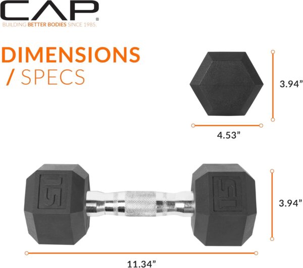 71RADiApOAL._AC_SL1500_.jpg CAP Barbell Coated Hex Dumbbell Weight | Multiple Options