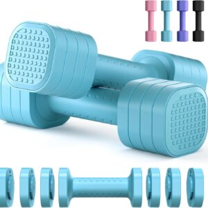 Zempox Adjustable Dumbbell Set of 2, 4 in 1 Free Zempox Adjustable Dumbbell Set of 2, 4 in 1 Free Weights Dum...