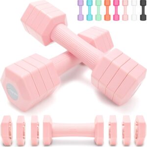 Adjustable Dumbbells Set, 4 in 1 Hand Weights Set for Adjustable Dumbbells Set, 4 in 1 Hand Weights Set for Women ...