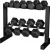 71pIoxhUY4L._AC_SL1500_.jpg CAP Barbell 150 lb Dumbbell Set with 2-Tier Rack | Multiple ...