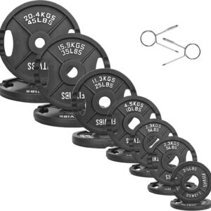 Fitvids Olympic Cast Iron 2-Inch Weight Plates for Strength ... Fitvids Olympic Cast Iron 2-Inch Weight Plates for Strength ...