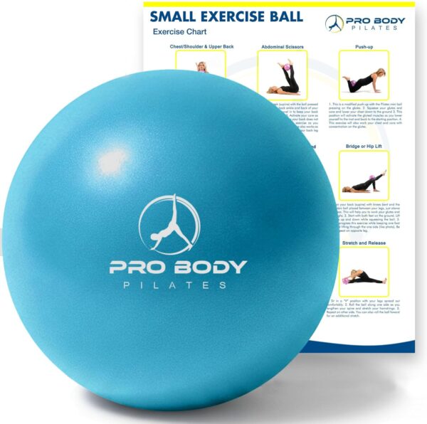 ProBody Pilates Ball 9 Inch - Small Exercise Ball for Stabil...