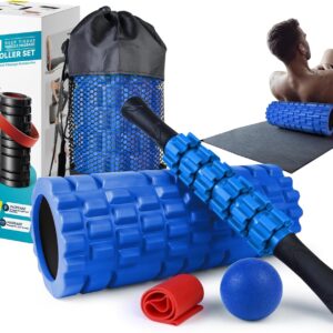 Krightlink 5 in 1 Foam Roller Set for Deep Tissue Muscle Mas...