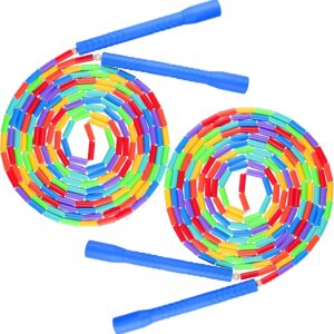 16.5ft Double Dutch Jump Rope for Kids & Adults, Rainbow Speed Skip